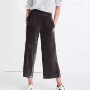 Madewell Velvet Huston Cropped Wide Leg Pant